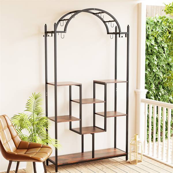 Regal Noir Natur Schwarz - Holzwerkstoff - 30 x 190 x 100 cm