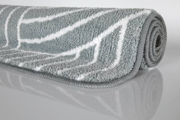 Badteppich Hilda Grau - Polyester - 60 x 2 x 100 cm