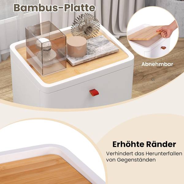 Nachtschrank VH33610ITDE Weiß - Kunststoff - 32 x 82 x 42 cm