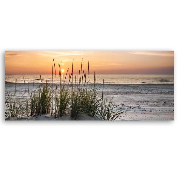 Wandbild sonnenuntergang am strand 120 x 40 cm