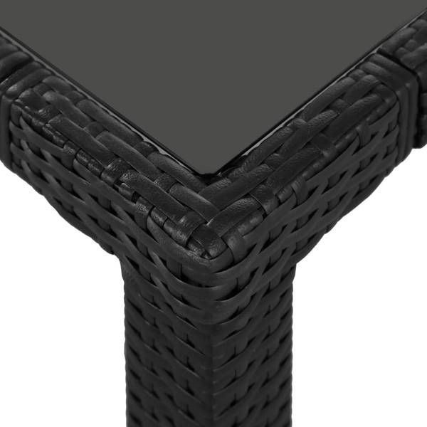 Ess-Set 3001564-3 (5-teilig) Schwarz - Polyester - Klarglas - Polyethylen - 90 x 75 x 90 cm