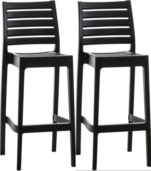 Barhocker Ares 2er Set Schwarz