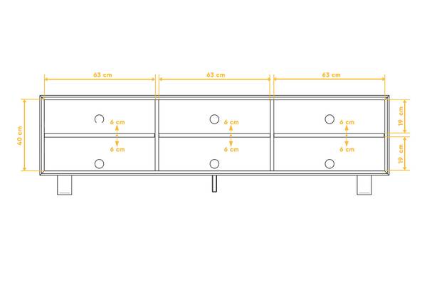 Meuble TV LARA Chêne sauvage