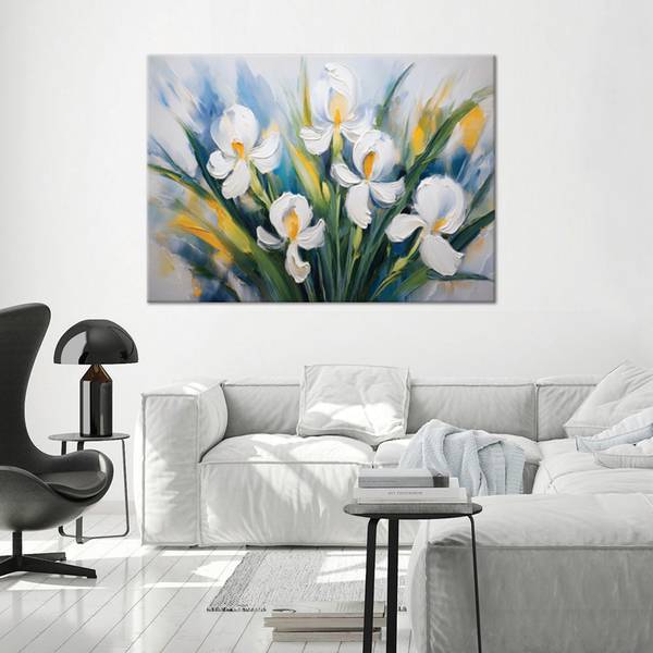 Canvas schilderij Bloemen 100 x 70 cm