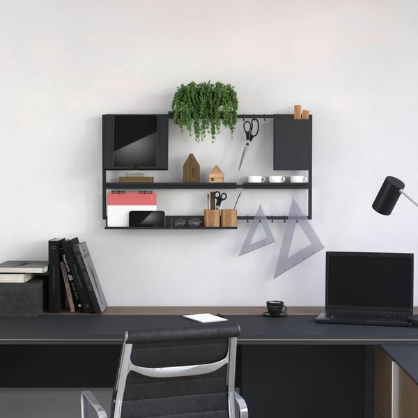 Küchenutensilienhalter SYSTEMSTYLE Schwarz - Metall - 15 x 29 x 8 cm