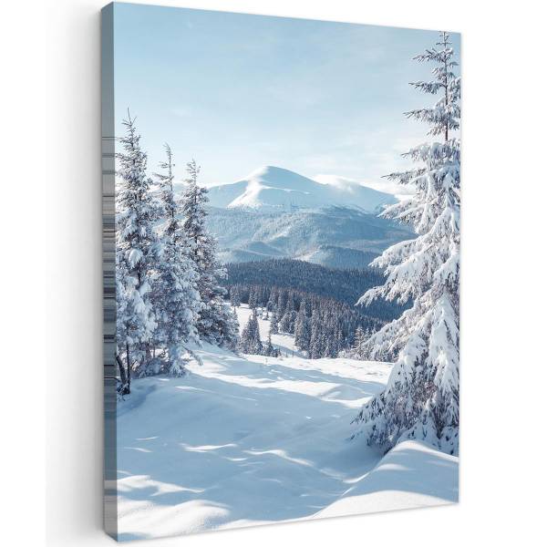 CANVAS SCHILDERIJ Winterlandschap 30 x 40 cm