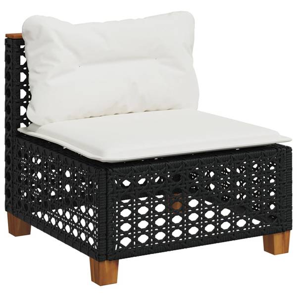 Garten-Lounge-Set 3036261-4 (10-teilig) Schwarz