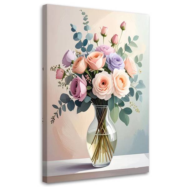Wandbild Blumen 80 x 120 cm