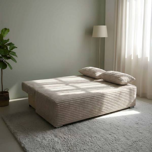 Schlafsofa Lunera 2 Bettfunktion Beige