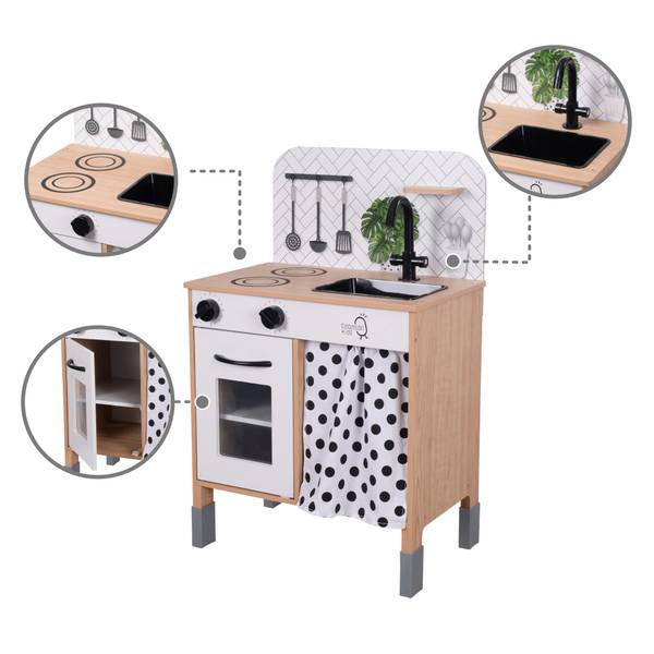 Kinderspielset für Kinder Holzkücher Holzwerkstoff - 33 x 75 x 51 cm