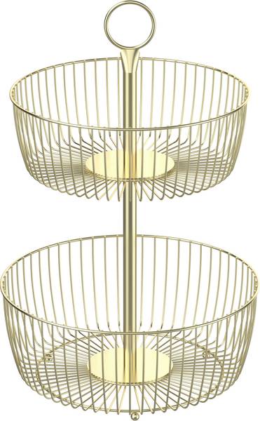 Obstschale IVANA Gold - Metall - 29 x 44 x 29 cm