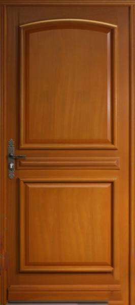 Haustür Garnier 133 Braun - Holzwerkstoff - Holz teilmassiv - 90 x 215 x 7 cm