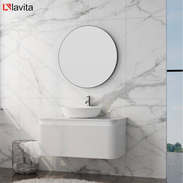 Badezimmer Schrank Lavita VERMONT 100 Weiß - 100 x 52 cm
