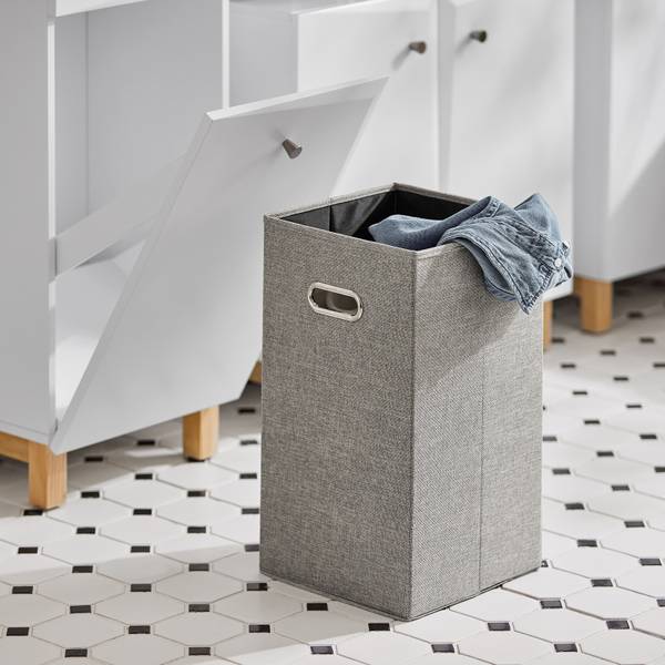 Armoire salle de bain BZR93-W Blanc - Bois manufacturé - 34 x 90 x 30 cm