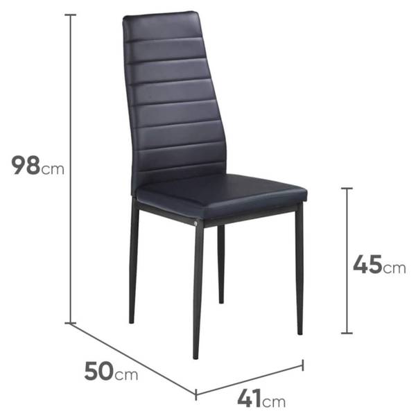 Stuhl ZET K70 Schwarz - Kunstleder - 40 x 97 x 49 cm