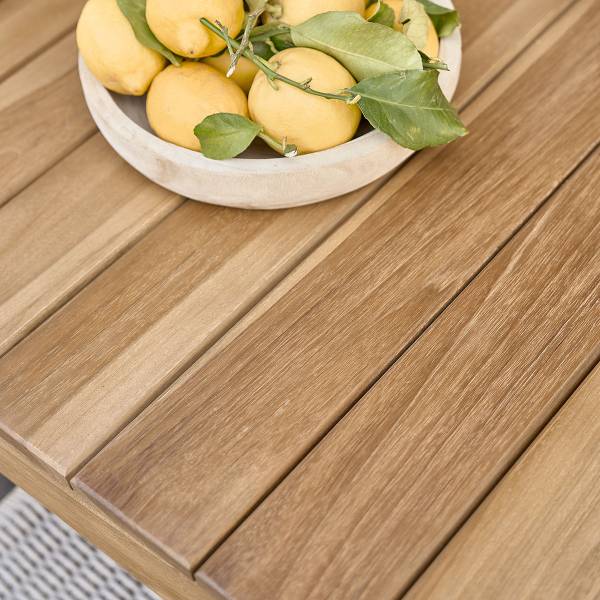 Gartentisch LIVIE Beige - Massivholz - 200 x 75 x 100 cm