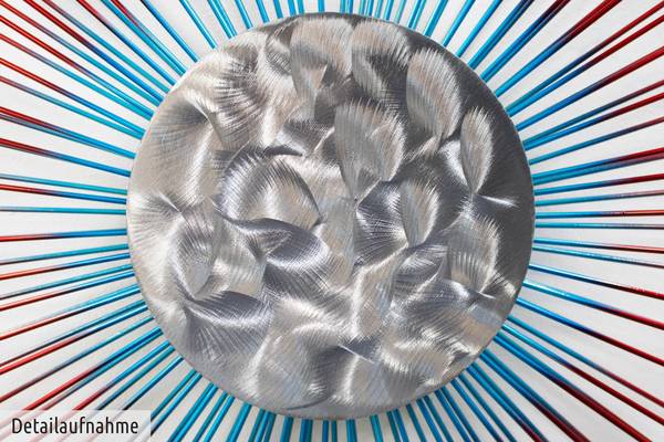 Wanddeko Abstrakt Zam Rot - Metall - 80 x 80 x 6 cm