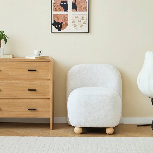Einzelsessel KOKKOLA Beige - Massivholz - 57 x 62 x 61 cm