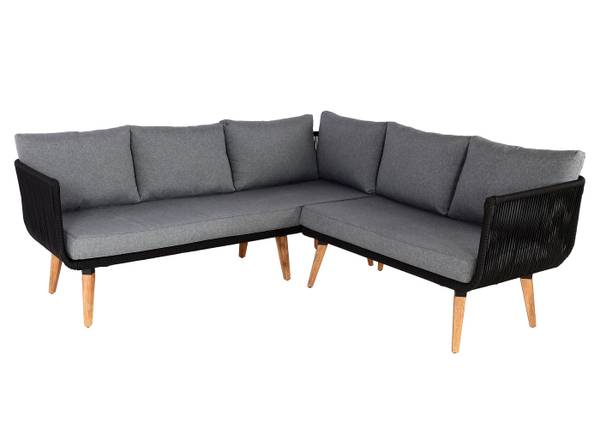 Garten-Garnitur L30 (2er-Set) Schwarz - Braun - Grau