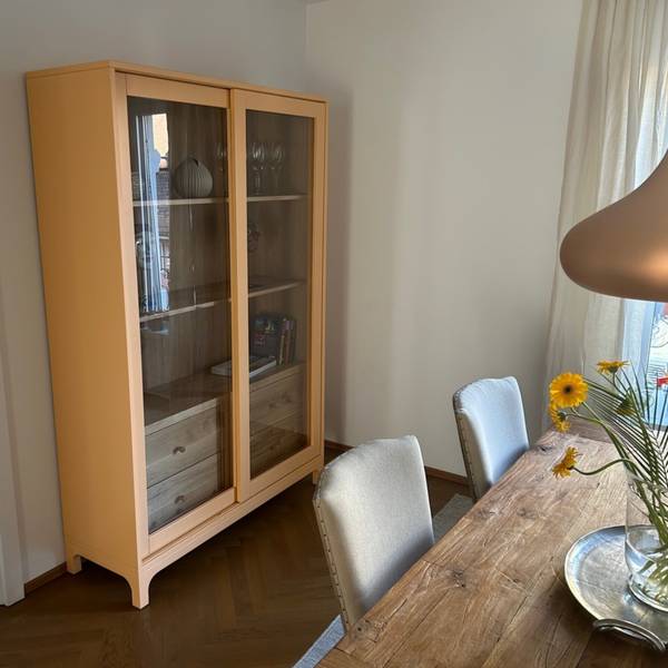 Vitrine mit Schiebetüren COSTA Braun - Eiche - Wildeiche - 120 x 200 x 45 cm
