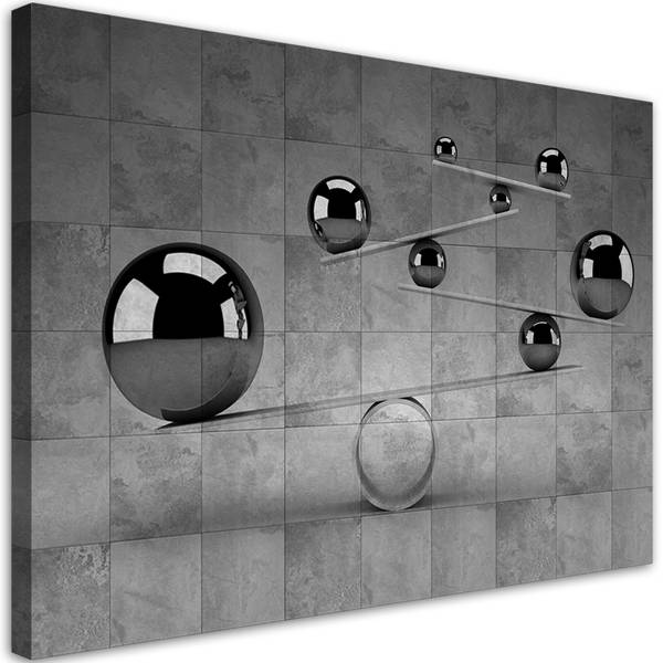 Wandbild 3d-kugeln 60 x 40 cm