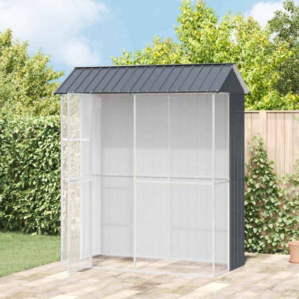 Vogelgehege 3044617 Grau - Metall - 110 x 247 x 215 cm