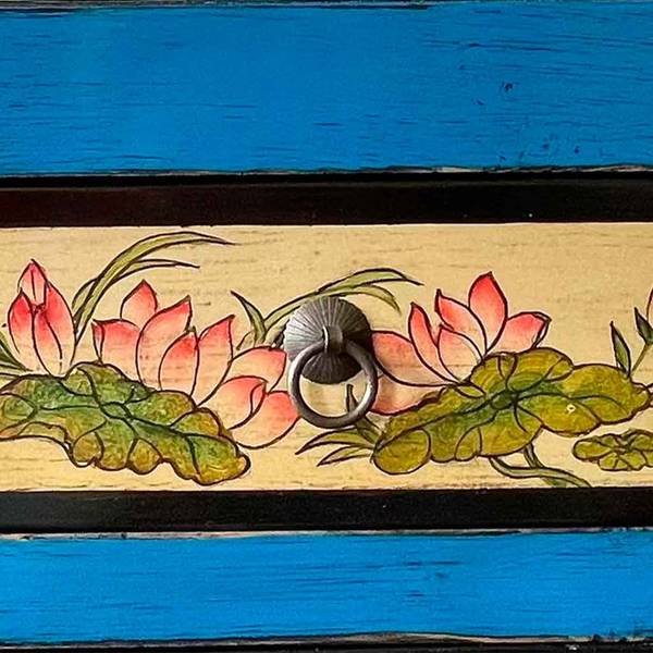 Sideboard 4523330092 Blau - Holz teilmassiv - 90 x 87 x 40 cm