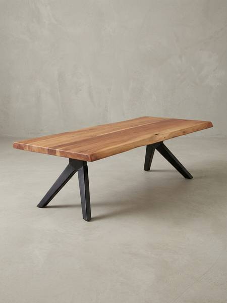 Couchtisch TIETAR Beige - Akazie - 115 x 37 x 64 cm