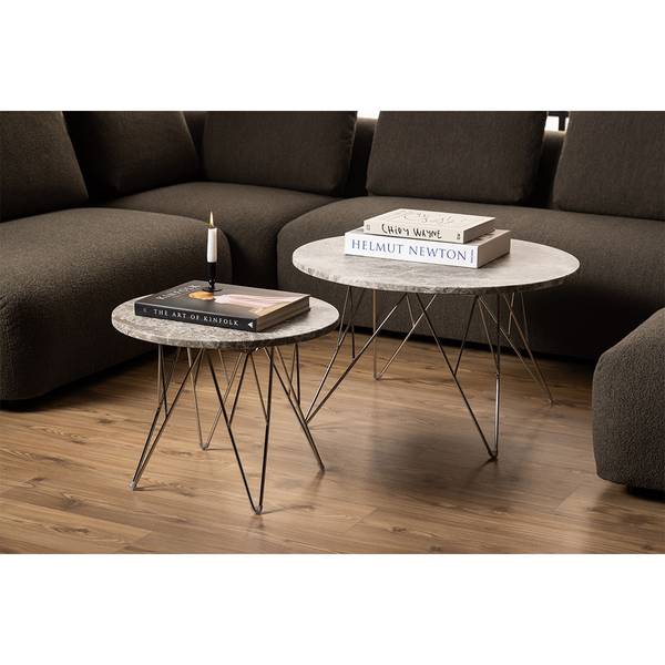 Salontafel Prunus bruin - deels massief hout - 55 x 42 x 55 cm