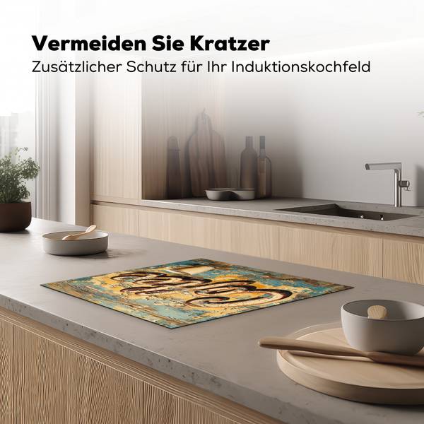 HERDABDECKPLATTE Kaffee Vinyl - 58 x 51 x 1 cm