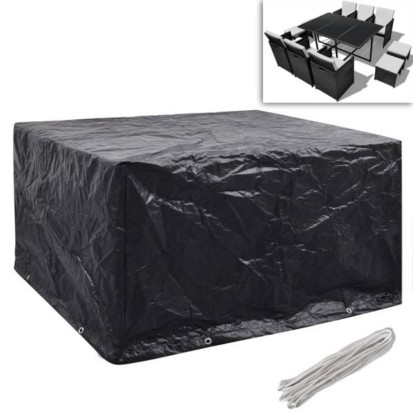 Gartenmöbel Abdeckung 3028506-2(2er Set) Schwarz - Aluminium - Polyethylen - 113 x 73 x 172 cm
