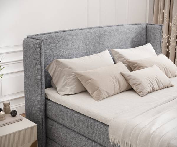 Boxspringbett Freeland Grau - Liegefläche Breite: 200 cm