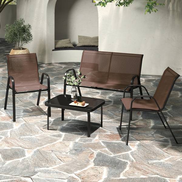 Gartenmöbel Set ZB33834(4-tlg.) Braun