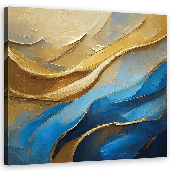 Wandbild wellen abstraktion boho 30 x 30 cm