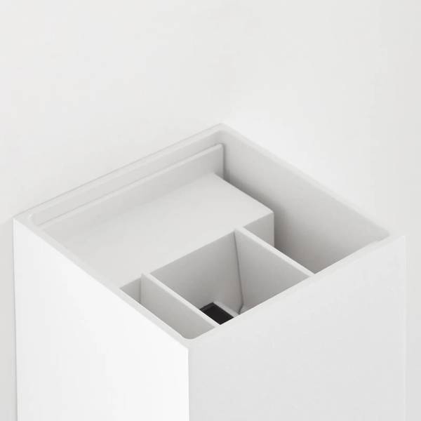 Wandleuchte Isak Weiß - Stahl - Klarglas - 11 x 10 x 11 cm