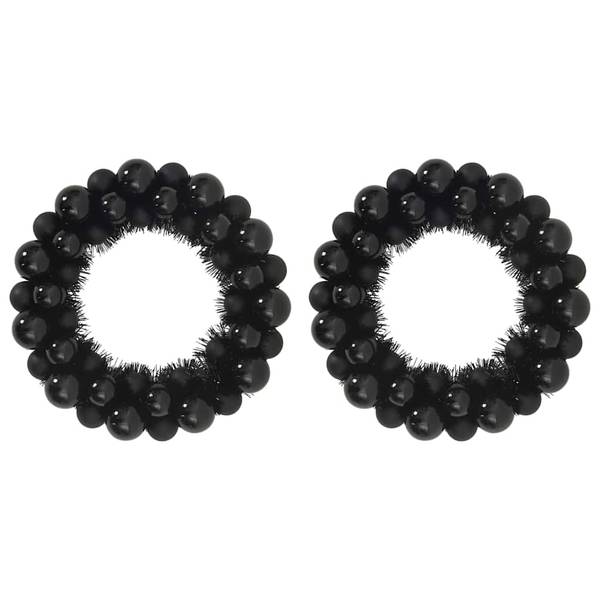 Weihnachtskränze 3700000154 2er Set Schwarz