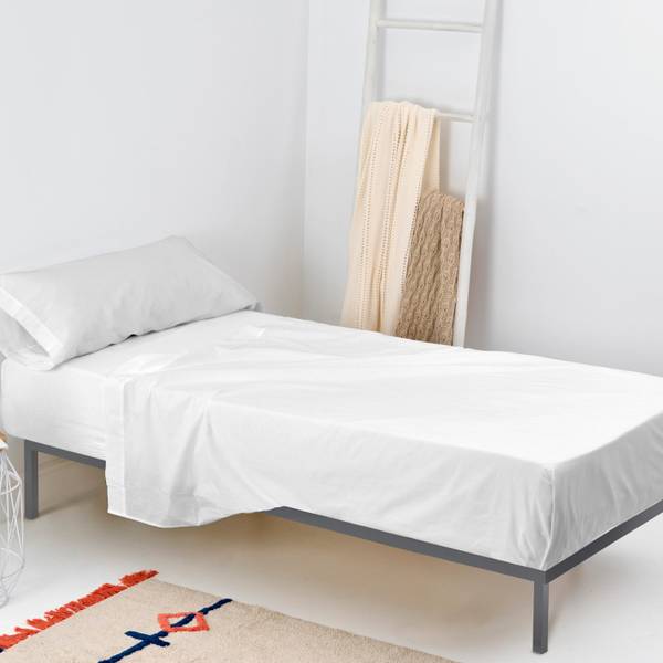 Bettlaken Basic (2er Set) Weiß - Textil - 160 x 1 x 270 cm