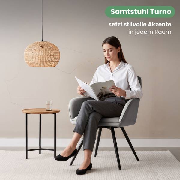 CHAISE TURNO Lot de 2 Gris