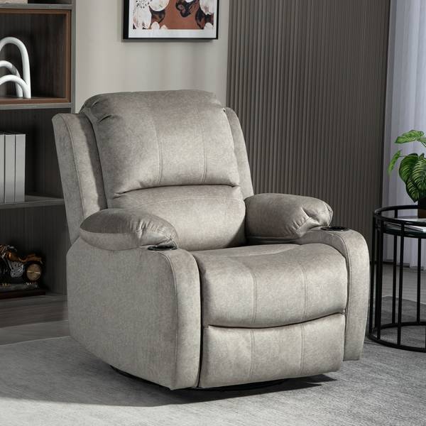 Relaxsessel 839-787V00BN Grau - Microfaser - Polyester - 95 x 102 x 87 cm