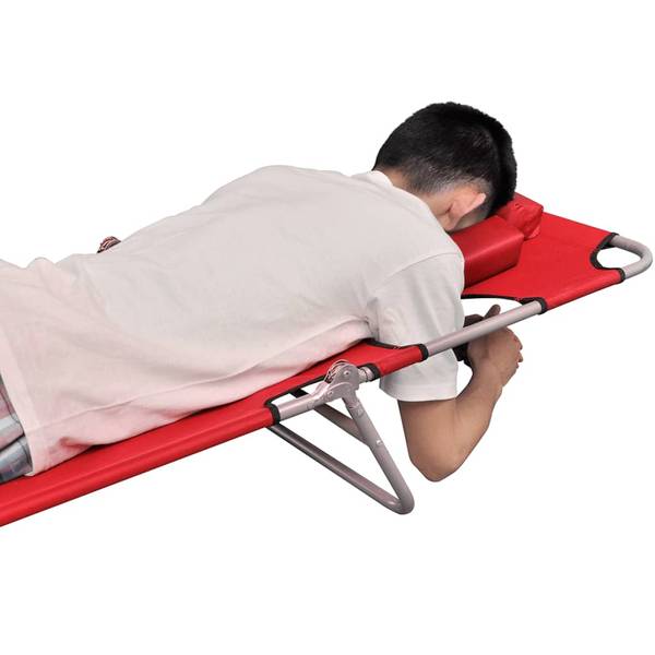 Sonnenliege 3005315 Rot - Stahl - 58 x 27 x 189 cm