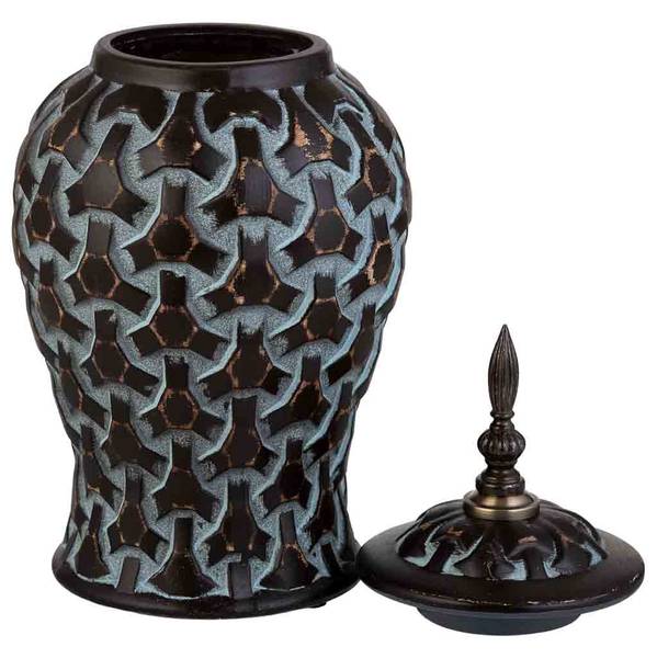 Vase 4523289215 Schwarz - Keramik - 17 x 37 x 17 cm