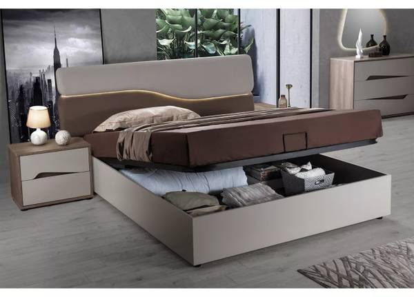 Set de chambre Soleil-5pcs Bois manufacturé