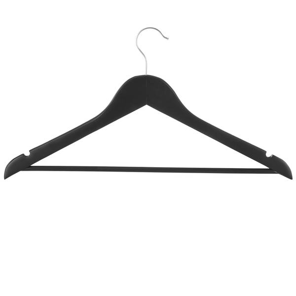 Kleiderbügel (20er-Set) Schwarz - Metall - Massivholz - 45 x 23 x 2 cm
