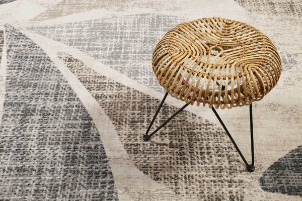 Outdoorteppich Leaf Beige - Polypropylen - 120 x 1 x 170 cm