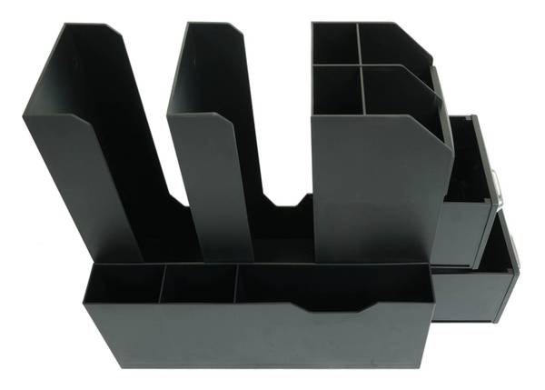 Koffiestation voor accessoires L97 zwart - kunststof - 14 x 29 x 33 cm