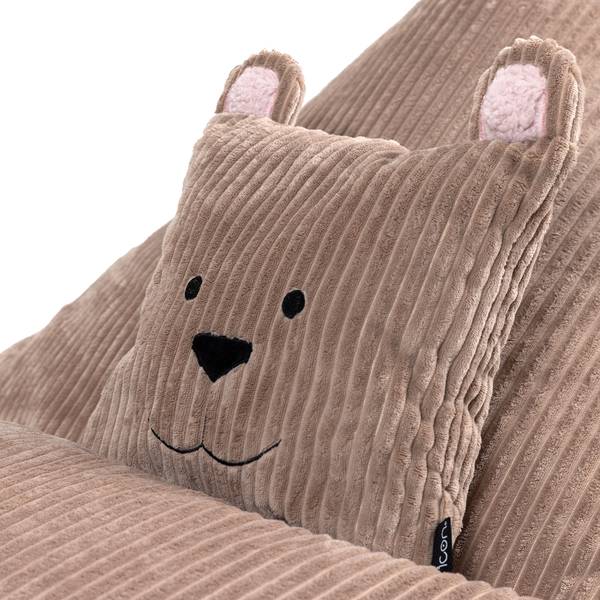 Kindersitzsack mit Kissen Bär Braun