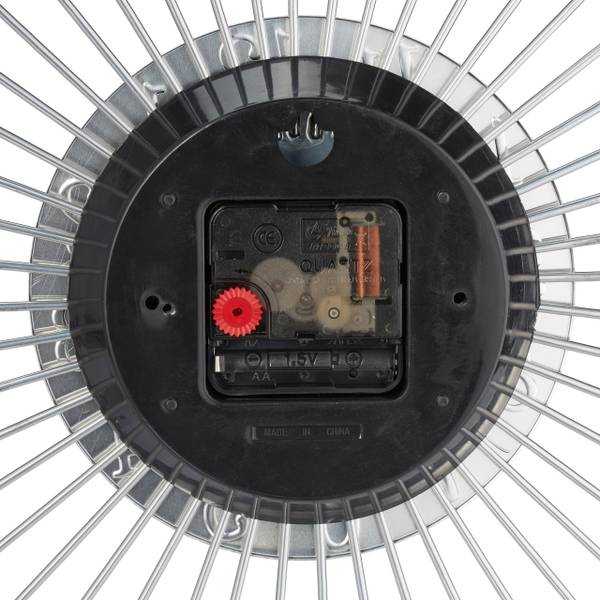 Wandklok diamanten Ø 50 cm zwart - zilver - ijzer - 50 x 50 x 5 cm