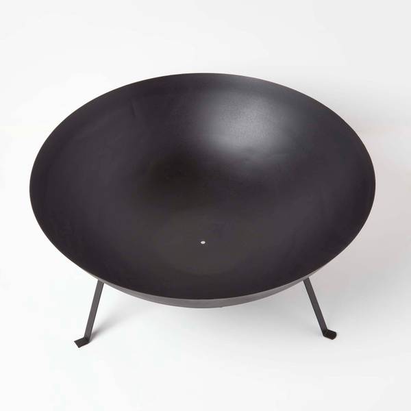 Metallene Feuerschale Schwarz - Metall - 59 x 35 x 35 cm
