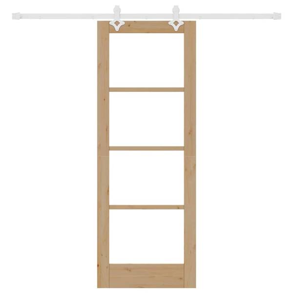 Porte coulissante 3045043-5 Bois - Blanc - Largeur : 73 cm