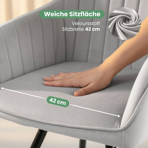 CHAISE TURNO Lot de 2 Gris